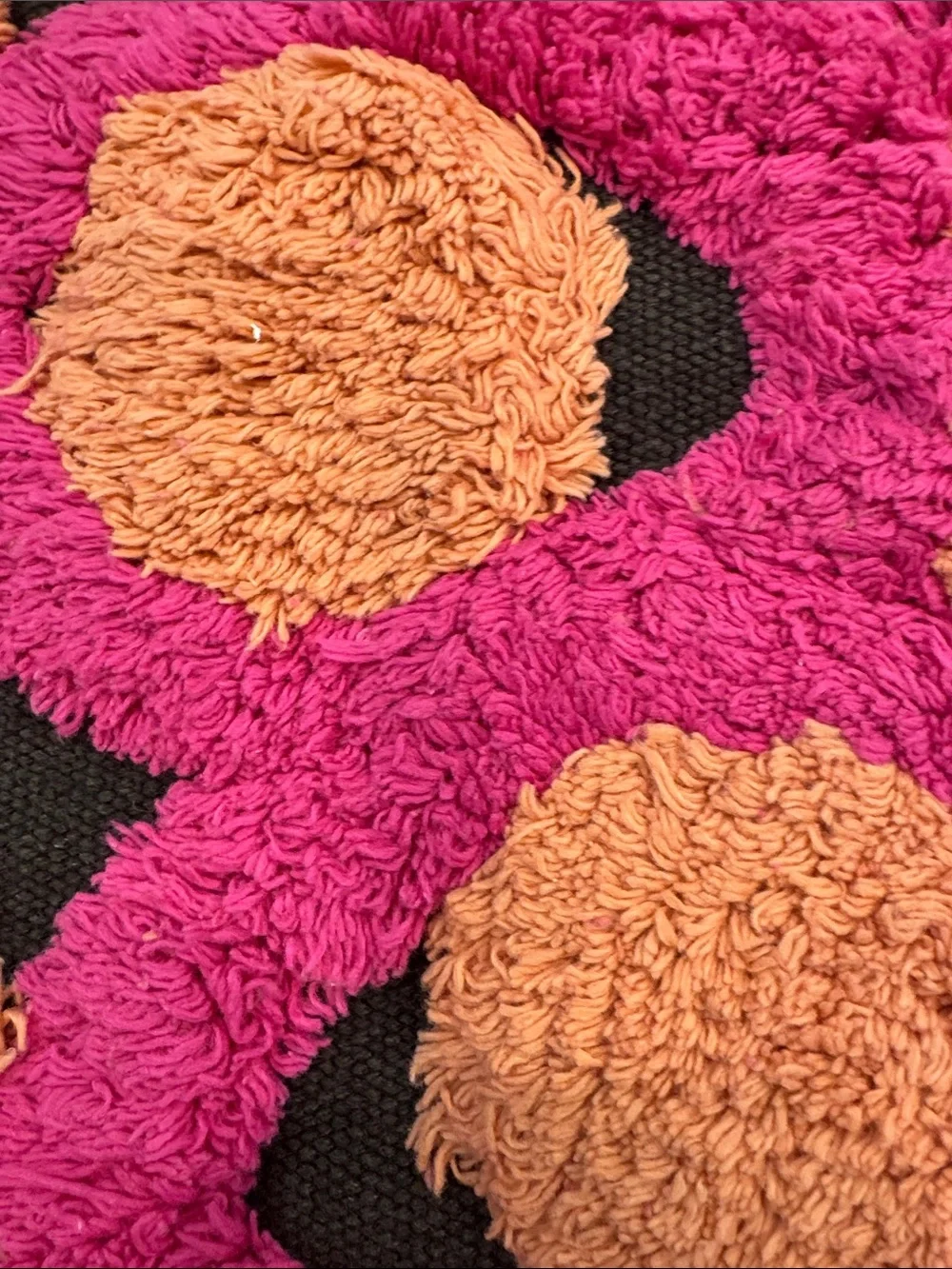 Jungalow Boho Pink & Orange Tassel Bath Mat